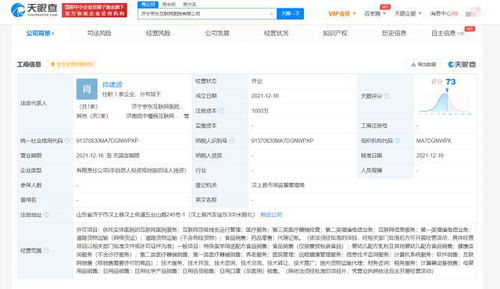 京東布局濟寧，成立互聯網醫院新公司，注冊資本1000萬涉足互聯網域名注冊服務